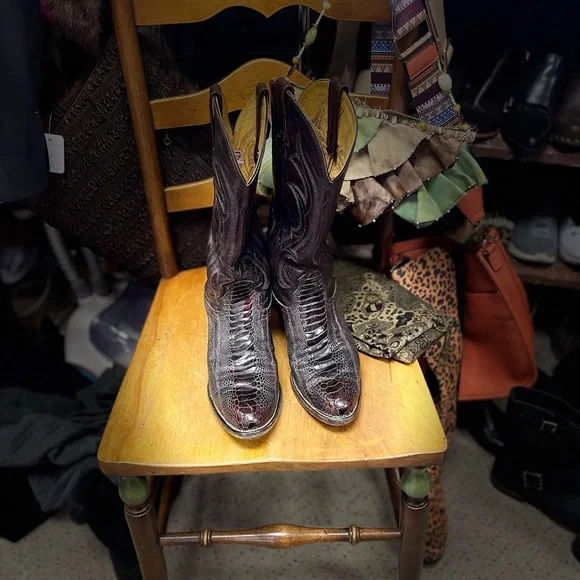 ❤️Vintage Great USED Condition 10B Ostrich leg Nocona Boots - Picture 3 of 12